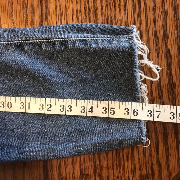 Adriano Goldschmied The Steve Ankle Slim Straight Ankle Jeans Women 31R Raw Hem - Picture 8 of 9